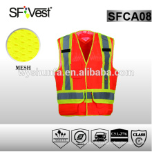 Veste de sécurité réfléchissante fluorescente Veste de sécurité routière avec bande